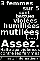 Non à la violence sur les femmes Non à la violence sur les femmes